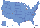 Map of MARC Undergraduate Student Training in Academic Research (U-STAR) Participating Institutions